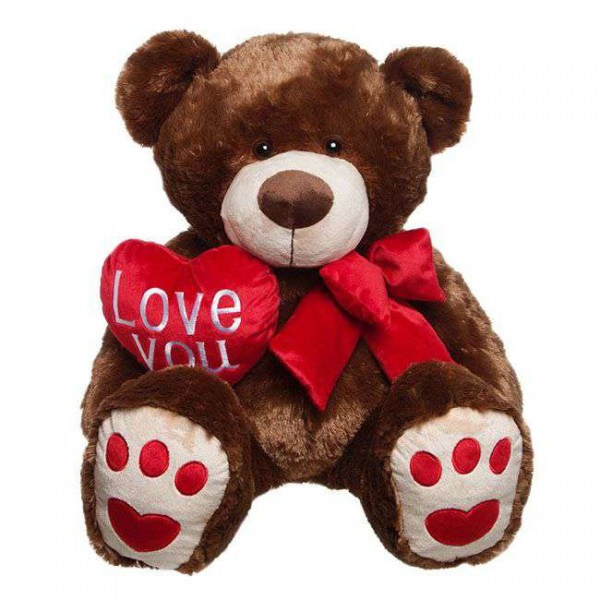 Giant Brown 5 Feet Love You Heart Teddy Bear
